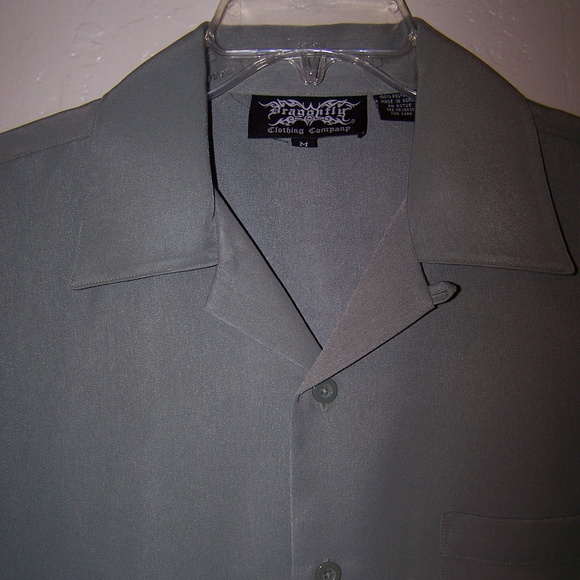 MEN'S DRAGONFLY CLOTHING SOLID GREEN SHIRT S3110 - Picture 2 of 8